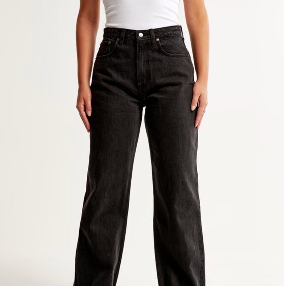 Abercrombie Curve Love High Rise Loose Jean - 27 - Picture 1 of 5
